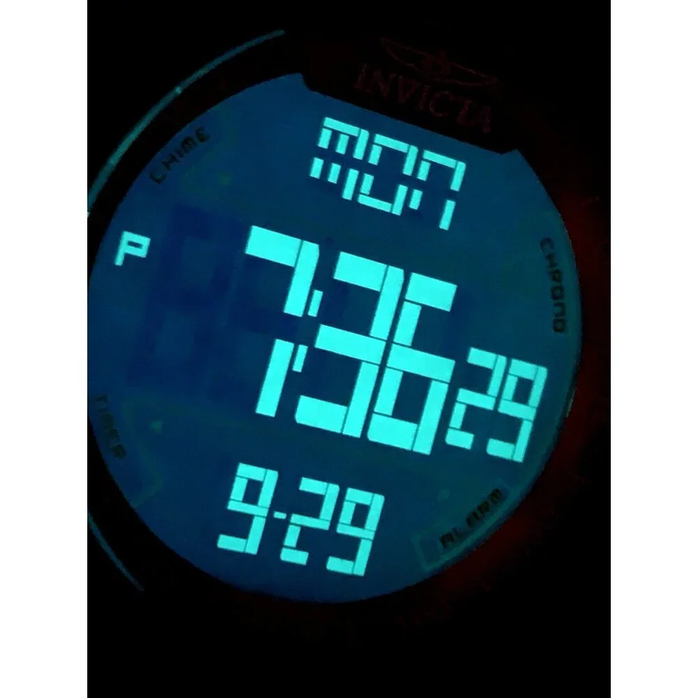 Invicta Men's Watch 47528 Racing Quartz Digital Black Red Resin Strap 52mm